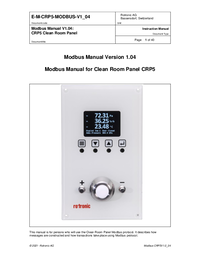 Thumbnail of document Manual - CRP5 Clean Room Panel